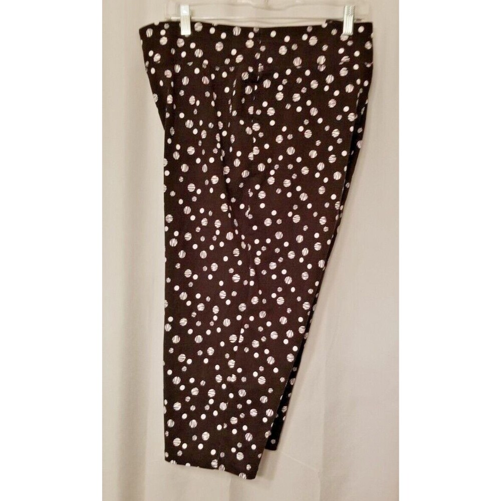 Avenue Women's Activewear Pants Black & White Dot Design Everyday Size 26/28